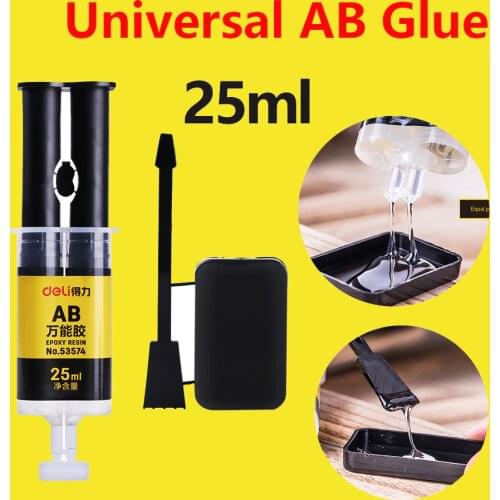 AB Glue Deli Universal Glue AB Adhesive Transparent Quick-drying Adhesive Glue Metal Plastic Glue AB Universal Adhesive Glue