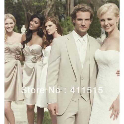 FREE SHIPPING/High quality cheap Two buttons Notch Lapel wedding Groom wear Tuxedos/custom made men party dress/man suits vest