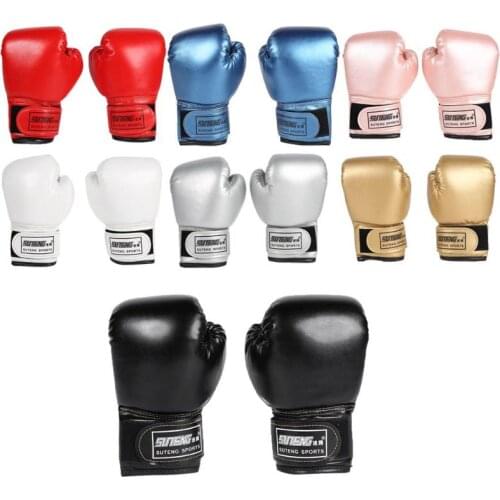 Child Boxing Gloves Kids Training Fighting Gloves Muay Thai Sparring Punching Kickboxing Breathable PU Gloves Mitts