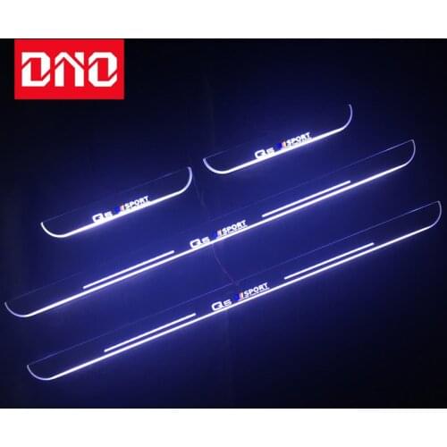 DNO Trim Pedal LED Car Light Door Sill Scuff Plate Pathway Dynamic Streamer Welcome Lamp For Audi Q5 8R FY 2008 - 2018 2019