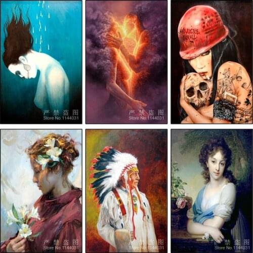 Kiss Of Fire 5D Diy Diamond Painting Cross Stitch European Lady Squaw Embroidery Rhinestone Painting Needlework Diamond Mosaic