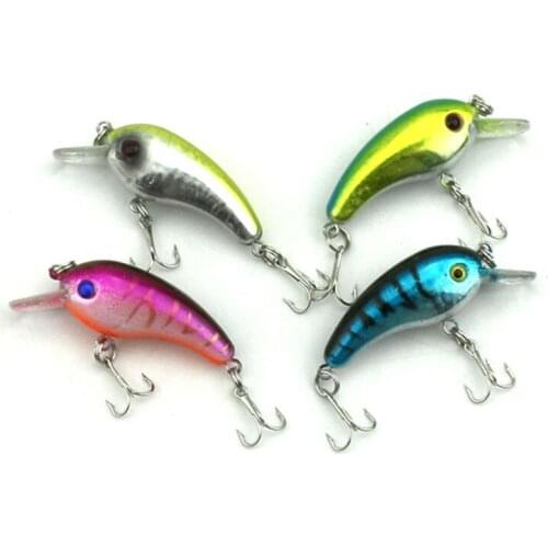 Hot Sales 5cm/4.8g Plastic Bionic Fishing Lures High Quality Multi-function Crankbait Tackle 4PCS
