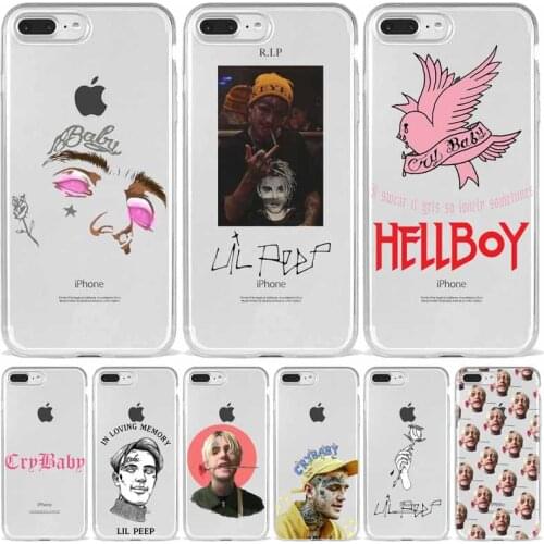 Lil Peep Lil Bo Peep CryBaby Soft Silicone TPU Phone Cover for iPhone 8 7 6 6S Plus X XS MAX SE XR 10 11 12 Minipro 11promax