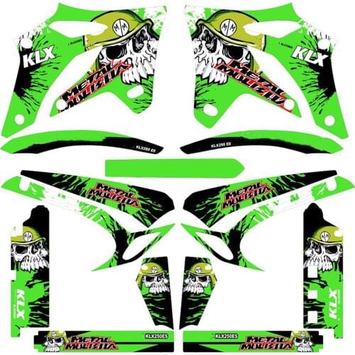 Motocross Team 3M STICKERS GRAPHICS BACKGROUNDS DECALS kits for Kawasaki KLX250 2007 2006 2005 2004 D-TRACKER KLX 250 250 KLX