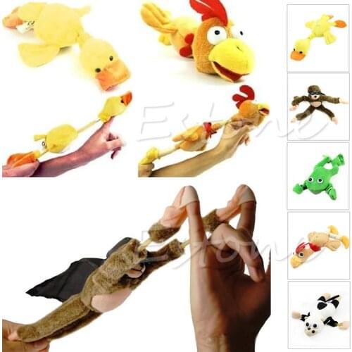 New Arrive Monkey Flying Slingshot Flying Plush Chicken Duck Screaming Novelty Fun Toys Kids