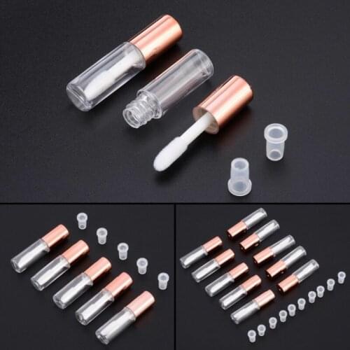 5/10x 1.2ml Mini Plastic Empty Clear Lip Gloss Tube Balm Makeup Bottle Container