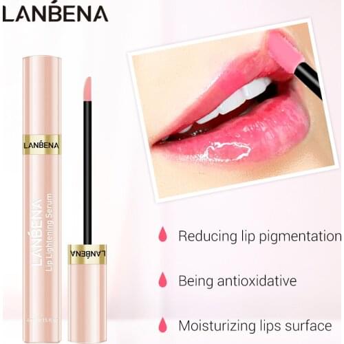 LANBENA Makeup Lipstick Lip Lightening Serum Cherry Moisturizing Remove Melanin Pink Lips Long Lasting Cosmetics Plumper Tool