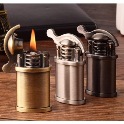Dolphin Portable mini vintage grinding wheel Kerosene gasoline petroleum oil cigarette lighter Retro windproof cheap igniter