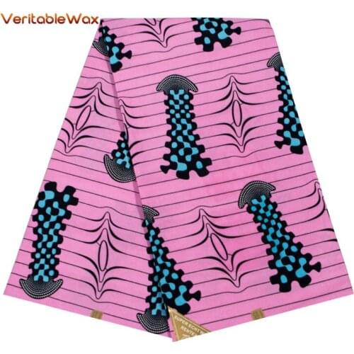 Latest Africa Printed Batik Fabric Veritable Wax Patchwork Polyester Tissu For Woman Dress Making Craft DIY Ankara Material 6211