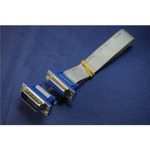 20 pcs D-Sub Connector IDC Type 15 Pin male to Female assembly Plug to Socket Grey Flat Cable 1.27 mm UL2651 28 AWG 25 cm Length