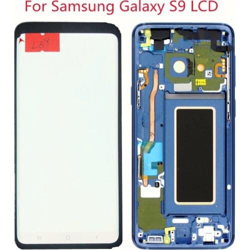 Original For Samsung Galaxy S9 LCD With Frame G960 G960F Touch Screen Touch Screen Assembly S9 PLUS G965 G965U With line or dots