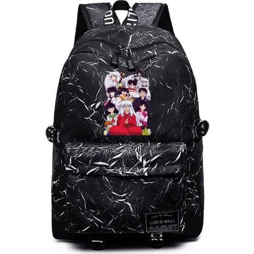 Anime Inuyasha Backpack Teenger Schoolbag Casual Unisex Packsack High Quality Mochila Student Travel Laptop Bag