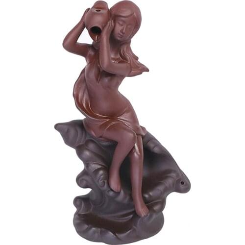 Cute 1 Set Great Purple Sand Backflow Incense Burners Delicate Incense Burner Creative for Office