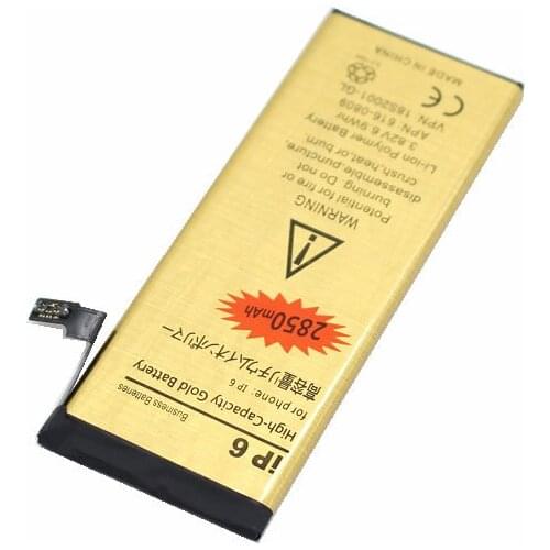20pcs /lot 3.82V 2850mAh 0 cycle Gold Replacement Battery For iPhone 6 6G i6 Internal Replacement Battery for iPhone A1549