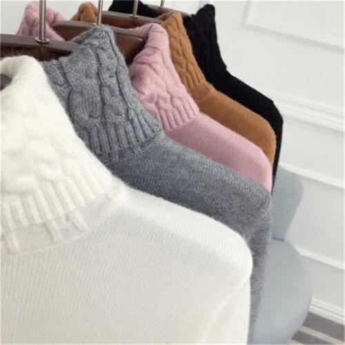 2018 New Turtleneck Winter Sweater Women Long Sleeve Knitted Women Sweaters And Pullovers Womens Jumper Tricot Tops 522