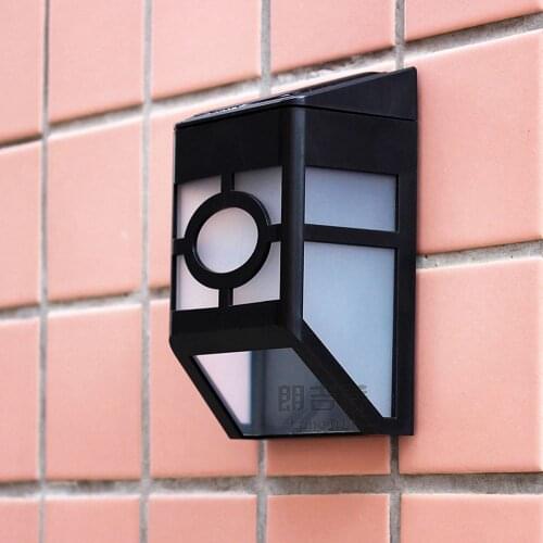 Villa Outdoor Moisture-proof Solar Wall Lamps Landscape Wall Lamps Small Size Black House Shape Wall Lamps Corridor Wall Lamps