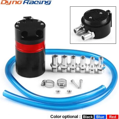 Universal Aluminum Reservior Oil Catch Can Tank With 6 Fittings BX101994