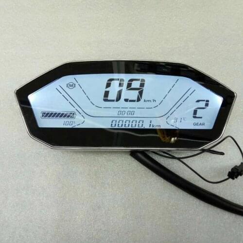 Universal RPM LCD Digital Odometer Speedometer Instrument
