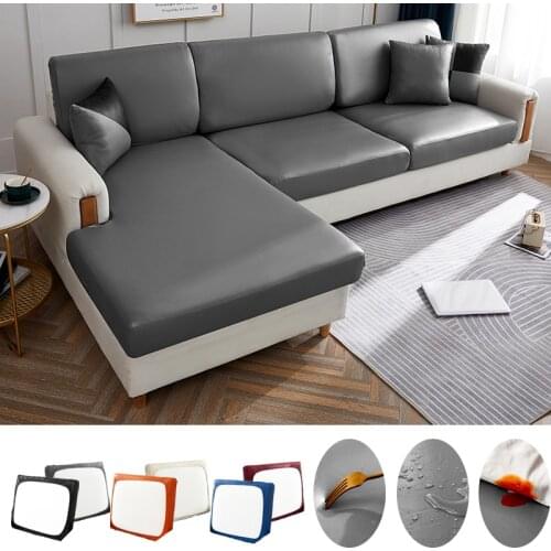Waterproof PU funiture protector solid sofa cover Corner sofa seat slipcover elastic stretch couch cover protect for pets