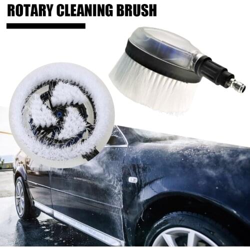 Rotating Cleanning Tool Window Brush with 1/4 Quick Connector Male Car Wash Pressure Washer Rotary Cleaning Brush