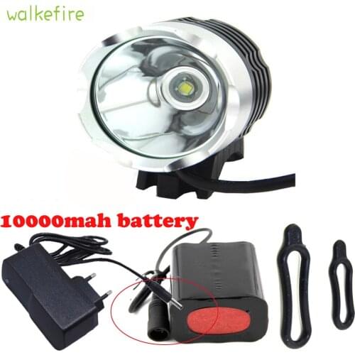 Walkfire Luz Bicicleta Bicycle Accessories 2200lum XMLT6 Bike Frontlight Bicycle Light LED Light Flashlight 8.4V 6x18650+Charger