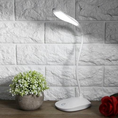 USB Flexible Neck Table Lamp LED Desk Light Dimmable Touch Switch Desk Lamp Night Student Reading Lamp