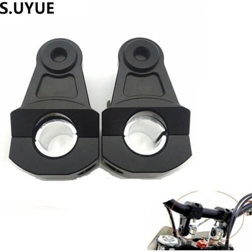 22mm or 28mm CNC Aluminum Motorcycle Handle bar Clamp Handlebar Riser Adjustable For Kawasaki Suzuki Yamaha Honda