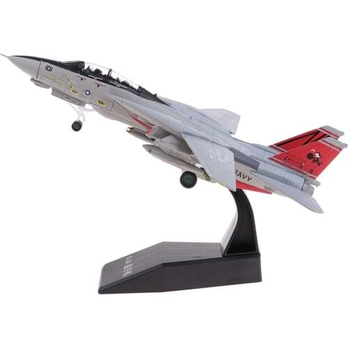 1/100 USA F-14 Fighter Aircraft Airplane Model W/ Display Stand Kids Gift