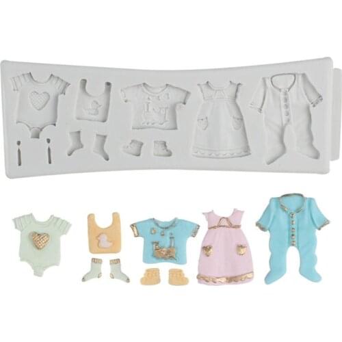1set Baby Cloth shape cake Mold Silicone Mold cute skirt Fondant Silicone Cake Mold Cake Decorating Tools Mold Baking Tools