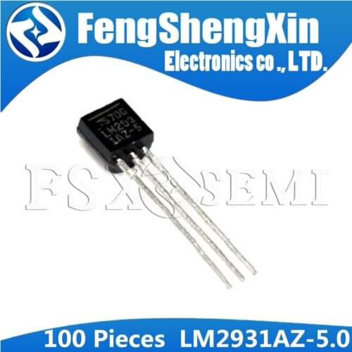 100pcs LM2931AZ-5.0 TO-92 LM2931AZ TO92 LM2931AZ-5 LM2931-5.0 100MA 5V LM2931Z-5 LOW DROPOUT VOLTAGE REGULATORS