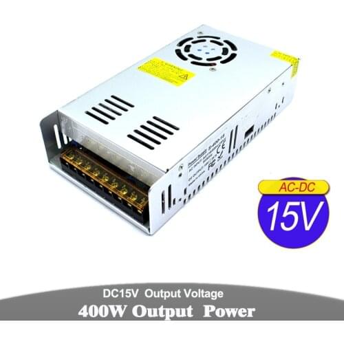 15 Volt Power Supply DC15V 400W LED Driver Adapter Switching Power Source Transformer 220V 110V AC-DC SMPS For Strip Light CCTV