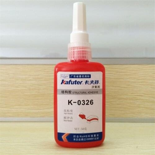 2pcs Kafuter 50ml K-0326 one-component structural anaerobic high viscosity solvent resistance fine pale yellow