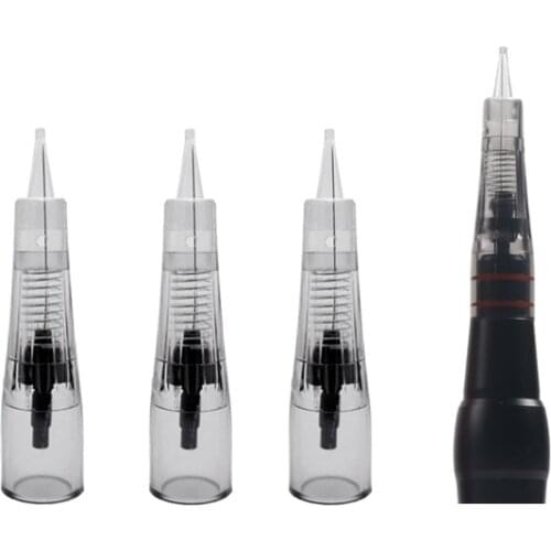 50/100pcs Makeup Microblading Needles Eyebrow Lip Tattoo Needle Cartridges Permanent Makeup Accessory Push-in type