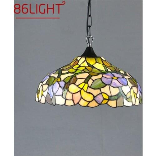 86LIGHT Tiffany Pendant Light Contemporary LED Creative Colorful Lamp Fixtures For Home Dining Room