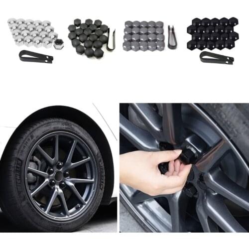 Car Wheel Nut 20Pcs Car Tire Wheel Center Nut Protection Cover Bolt for tesla Model 3 X S Dark Gray