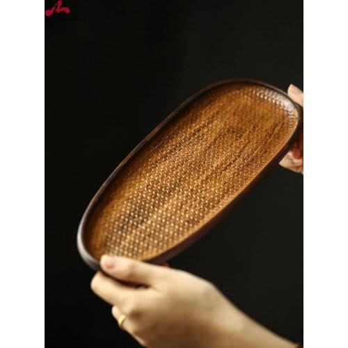 Tea Set Natural Bamboo Tea Tray Bamboo Tea Table Kung Fu Serving Trays Accessories
