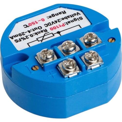 Pt100 Temperature Transmitter Sensors 0-150℃ 4-20mA Output 0.2% Accuracy Module