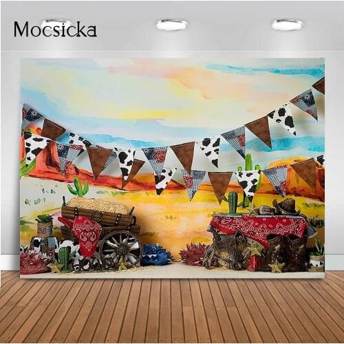 Cowboy Newborn Baby boy girl Birthday Photo Background Cowboy Tribe desert Birthday Party Baby Shower Photography Backdrop Prop