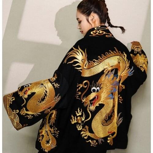 Kimonos woman 2019 yukata female Japanese outfits streetwear geisha womens kimono cosplay harajuku clothing haori obi FF2046