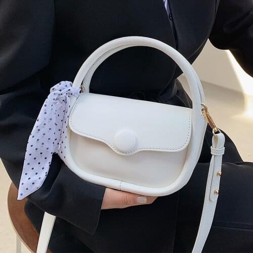 Summer Small Leather Shoulder Bags for Women Mini Flap Tote Messenger Bag Ladies Scarves Top-handle Bag Simple Designer Handbags