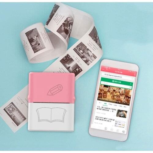 Mini Photo Printer Bluetooth Wireless Thermal Sticker Printer Portable Pocket Printer for Printing Photo Memo Label #R20