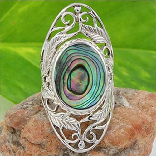 Fashion S925 sterling silver inlaid colorful zircon ring creative leaves flower ring