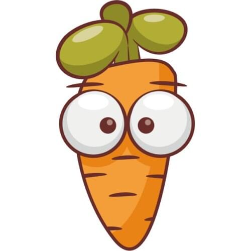 WaveHands 14x8.5cm Cartoon Carrot Decor Car Stickers UV printed PVC Motorcycle Decals Styling Accessories Automobiles