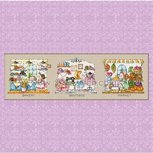 G160 Stich Cross Stitch Kits Craft Packages Cotton Fabric Floss Counted New Designs Needlework Embroidery Cross-Stitching