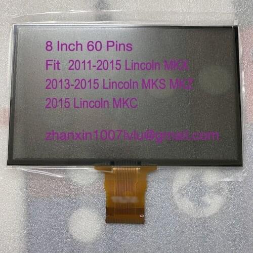 New 8'' 60 Pins Touch Screen Panel Digitizer Lens Fit Lincoln MKC MKS MKZ MKX Car Audio Radio Multimedia Player GPS Navigation