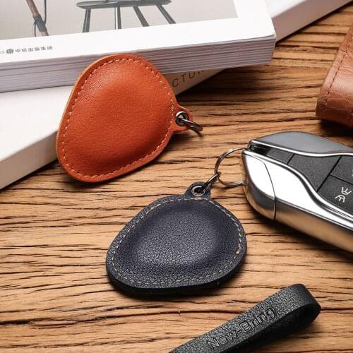 2021 New Key Pouch Access Control Card Genuine Leather Card Key Fob Bag Water Drop Small Card Protection Set Access In Stock
