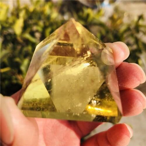 Natural Citrine Crystal Pyramid Gemstone Mineral Great for Meditation Healing Home Decoration Chakra Reiki Stone