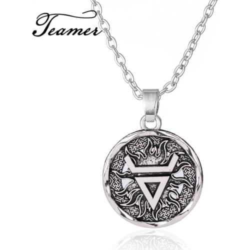 Teamer Adjustable Pendant Neckalce Veles symbol Weles Slavic wealth talisman Brand jewelry pagan men necklace Sliver color