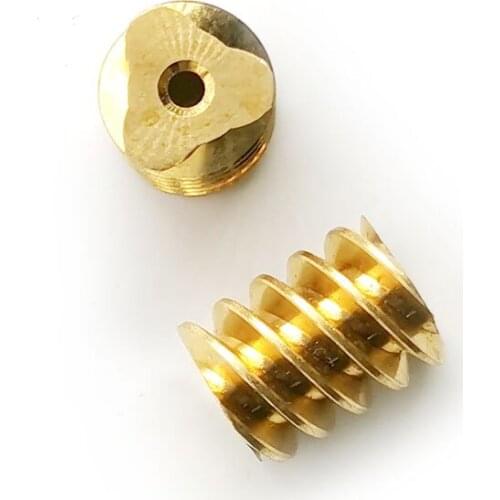 1 Piece Retail W9.7x12.5 2B 0.8M Precision Casting Helical Gear OD=9.7mm Hole 2.02mm Length 12.5mm Copper Worm Pinion