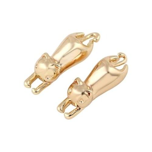 Shuangshuo Cute Small Cat Stud Earrings for Women Animal Cat Earrings Fashion Jewelry Wedding Earring boucle d'oreille ED094